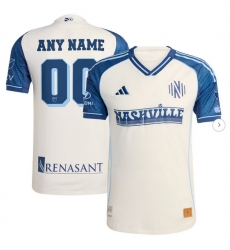 Mens Nashville SC adidas White 2025 Third Authentic Custom Jersey