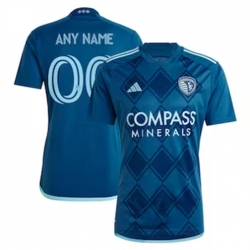 Men Sporting Kansas City Custom 202425 Away Replica Navy