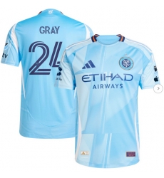 Men's New York City FC Tayvon Gray adidas Light Blue 2025 The Excelsior Kit Authentic Player Jersey Men's New York City FC Tayvon Gray adidas Light Blue 2025 The Excelsior Kit Authentic Player Jersey