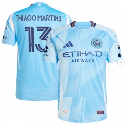 Men's New York City FC Thiago Martins adidas Light Blue 2025 The Excelsior Kit Authentic Player Jersey