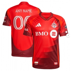 Men's Toronto FC adidas Red 2025 Club Kit Authentic Custom Jersey