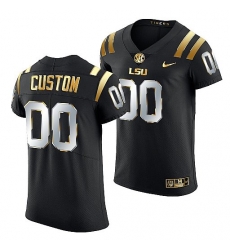 LSU Tigers Custom 2021 22 Golden Edition Elite Football Black Jersey LSU Tigers Custom 2021 22 Golden Edition Elite Football Black Jersey