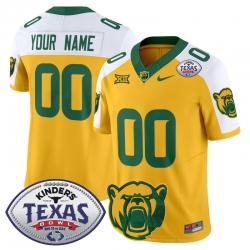 Men Women Youth Baylor Bears 2024 Texas Bowl Vapor Limited Custom Jersey All Stitched Gold Alternate