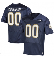 Notre Dame Fighting Irish Under Armour Replica Custom Jersey Blue