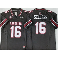 Men South Carolina Fighting Gamecocks  16 LaNorris Sellers Black 2026 F U S E  Stitched Jersey