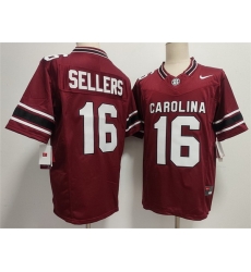 Men South Carolina Fighting Gamecocks 16 LaNorris Sellers Garnet 2026 F U S E Stitched Jersey Men South Carolina Fighting Gamecocks 16 LaNorris Sellers Garnet 2026 F U S E Stitched Jersey