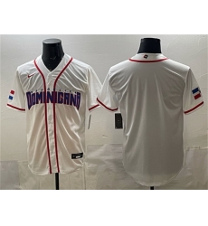Men Dominican Republic Baseball Blank White 2026 World Baseball Classic Home Stadium Stitched Jersey