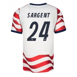 USA 2026 FIFA World Cup Soccer White Jersey Set ( Have Shorts ) Josh Sargent #24