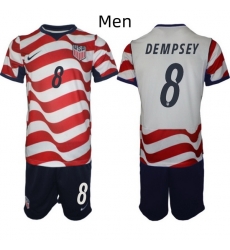 USA FIFA World Cup 2026 Soccer Red Home Jersey Clint Dempsey #8 USA FIFA World Cup 2026 Soccer Red Home Jersey Clint Dempsey #8