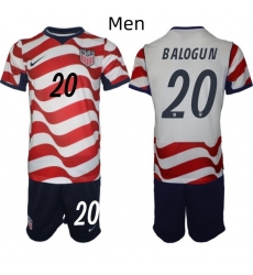 USA FIFA World Cup 2026 Soccer Red Home Jersey Folarin Balogun #20 USA FIFA World Cup 2026 Soccer Red Home Jersey Folarin Balogun #20