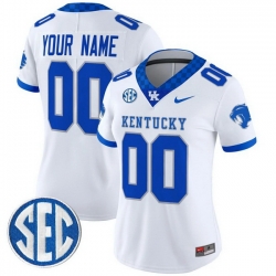 Custom Women Kentucky Wildcats White Vapor Limited Stitched Jersey