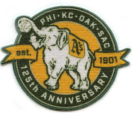 Men Oakland Athletics 125th Anniversary Patch Biaog
